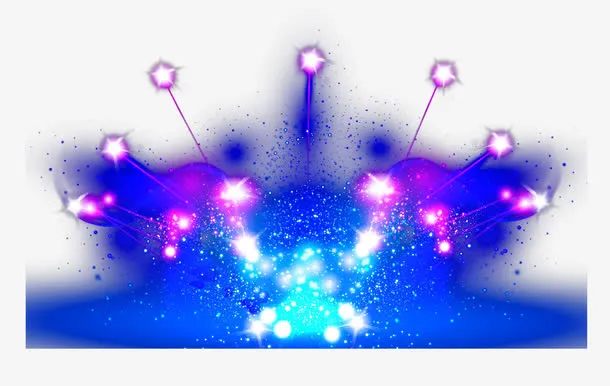 蓝色动感光源矢量免抠