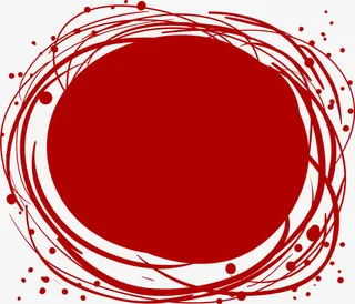 红色线条圆圈背景