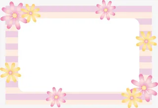 粉色美丽花朵框架免抠