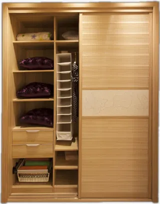 木料推拉衣柜免抠