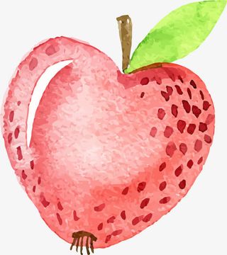 手绘爱心草莓免抠