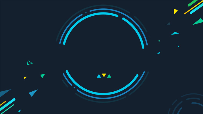 蓝色圆形边框新品上市平面广告高清