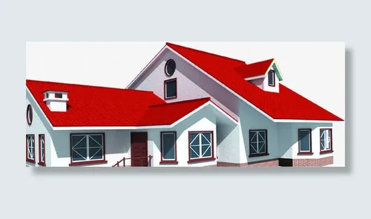 春天红包屋顶建筑免抠