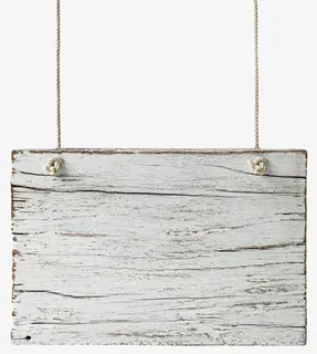 发白裂开的挂着的木板实物免抠