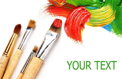 油彩与画笔免抠