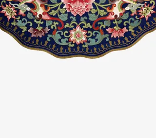 双十二古典印花元素免抠