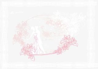 婚礼邀请函新郎新娘免抠