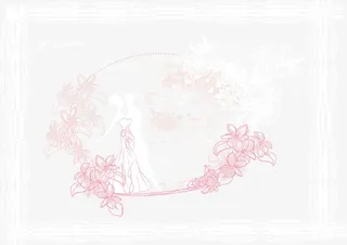 婚礼邀请函新郎新娘免抠