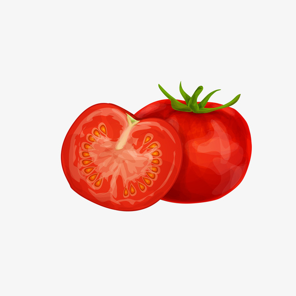手绘蔬菜西红柿素材免抠