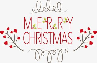 圣诞节欧式英文标签免抠