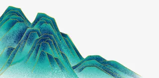 中式手绘国潮山水免抠手绘/卡通手绘元素