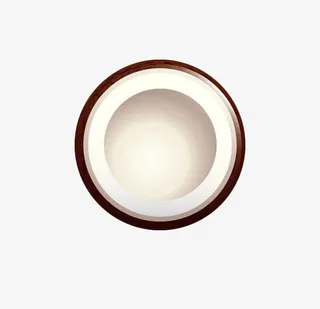 手绘矢量半边椰子免抠