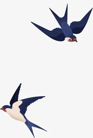 春天飞燕素材免抠