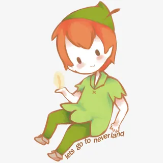 手绘版小飞侠彼得潘免抠