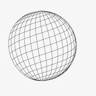 矢量黑色球形方格透明网格免抠 矢量黑色球形方格透明网格免抠