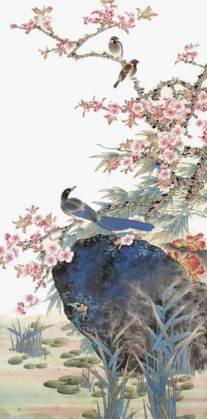 花鸟图免抠