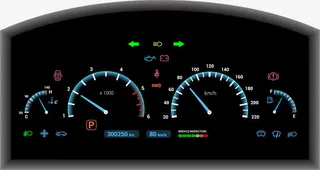 矢量黑色汽车仪表盘免抠