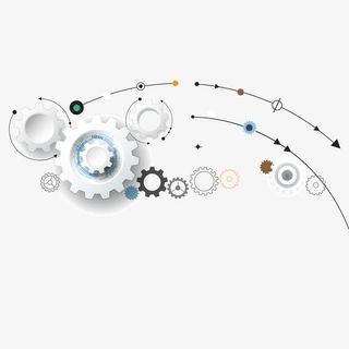 银色齿轮组背景矢量素材