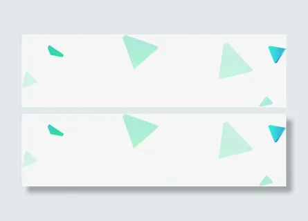 蓝绿碎片装饰图案免抠