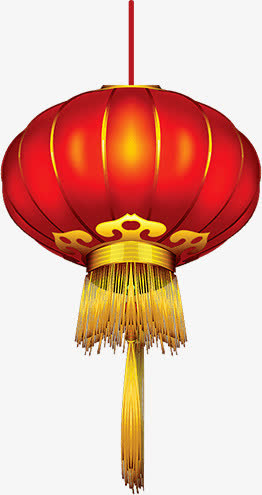红色手绘中国风灯笼免抠