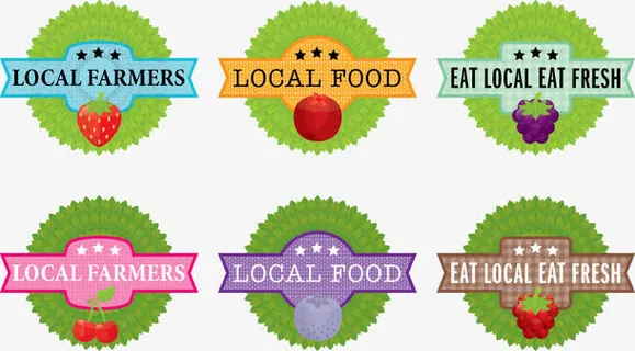 欧式可爱手绘食品促销标签矢量图免抠