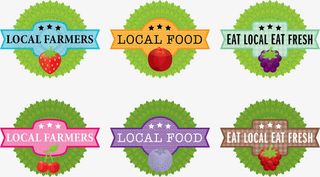 欧式可爱手绘食品促销标签矢量图免抠