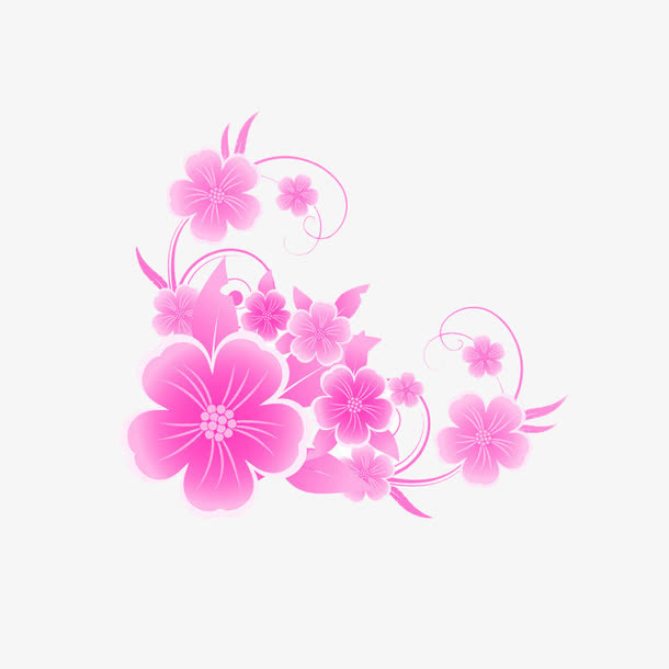 粉红樱花免抠
