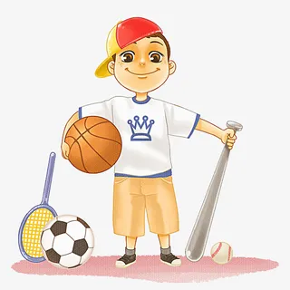 爱运动的男孩免抠