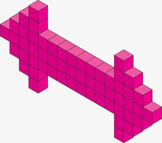 玫红色马赛克箭头免抠