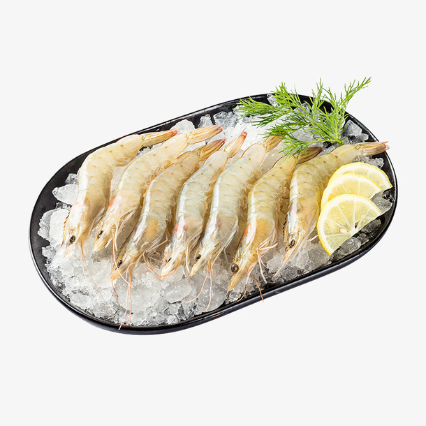 生冻带头南美白对虾免抠