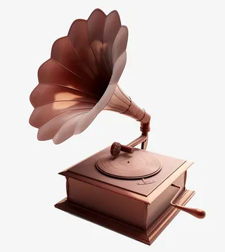 粉色留声机免抠