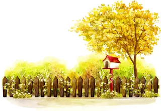 老家秋天落叶免抠