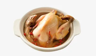 党参炖鸡食材素材免抠