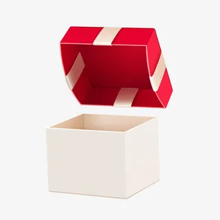 打开的礼盒免抠