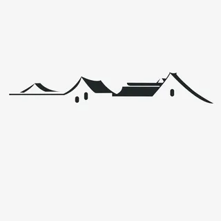 古风房子水墨免抠