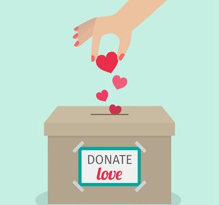 卡通献爱心公益活动背景高清