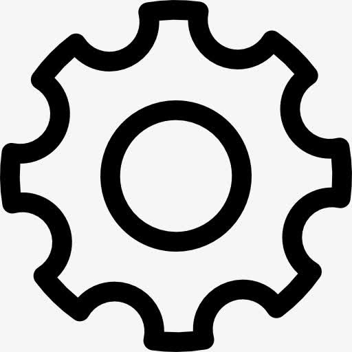 白色齿轮图标免抠