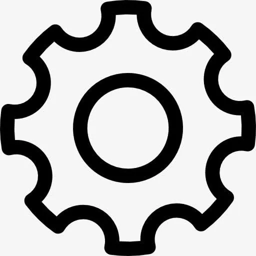白色齿轮图标免抠