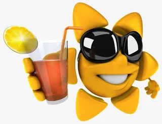 创意卡通带墨镜的人偶免抠