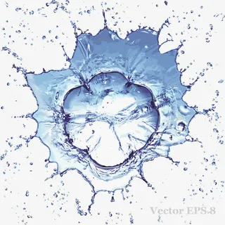 蓝色动感水珠免抠 蓝色动感水珠免抠