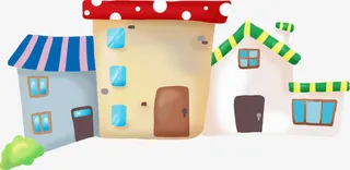 春天手绘漫画商铺免抠