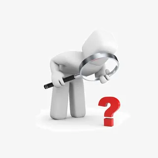 拿放大镜的3D小人免抠手绘/卡通卡通元素