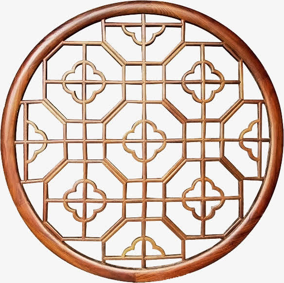 木质 古典 窗户 年货节png免抠