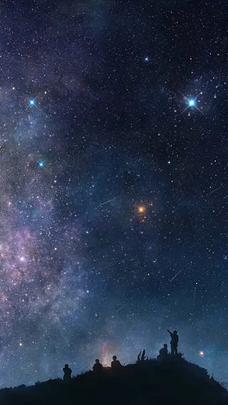 绝美星空摄影H5背景高清