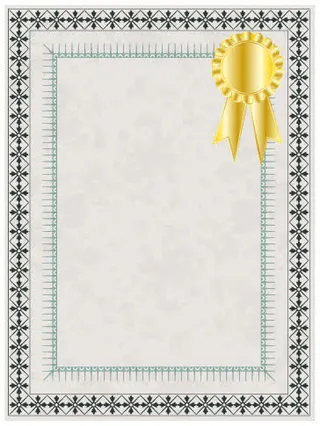 矢量精美证书模板免抠