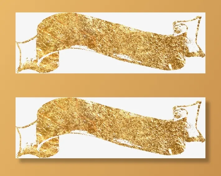 金箔花边素材免抠