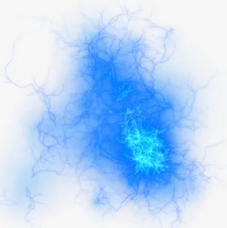 光效炫光蓝色闪电发光免抠