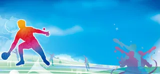 乒乓球争霸赛海报背景素材高清