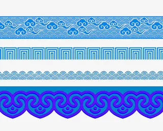 古典中国风花纹边框免抠