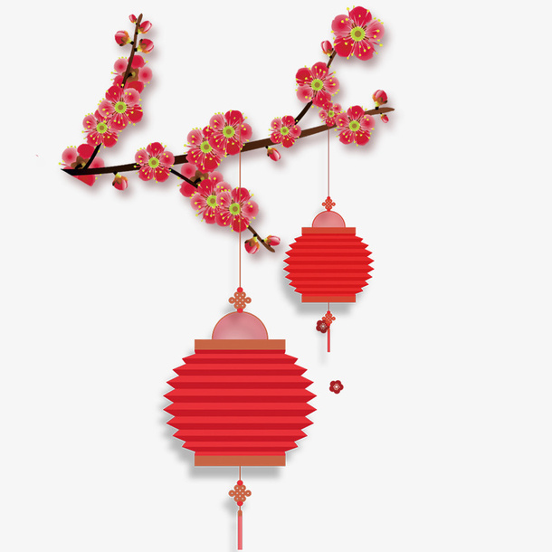 卡通手绘灯笼装饰免抠